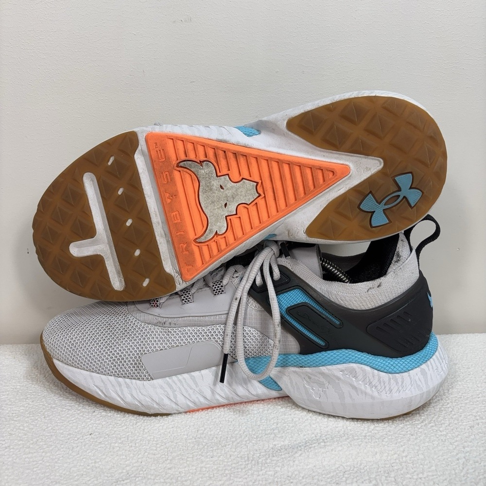 Under Armour Project Rock 5 Training Shoes Men's‎ 11 Gray Blue Bull Performance - Picture 5 of 14